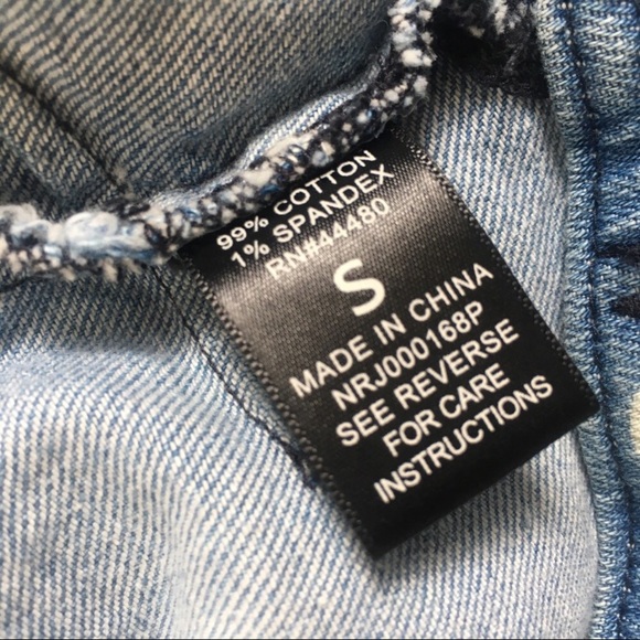 Fire Los Angeles Size Small Denim Jean Crop Jacket - Picture 7 of 8